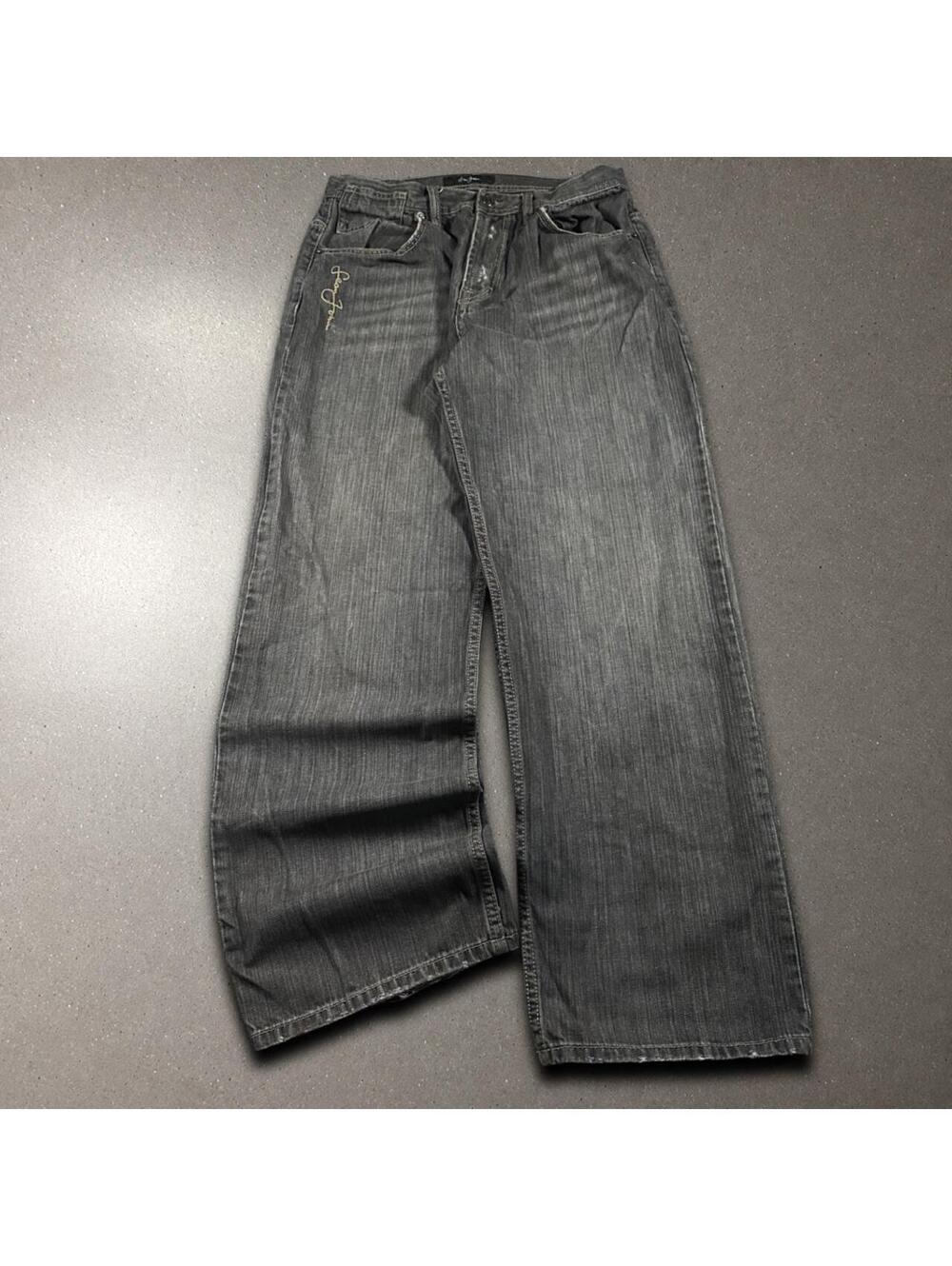Y2K Skater Sean John Grunge Distressed Baggy Jeans - Fits 31x31!